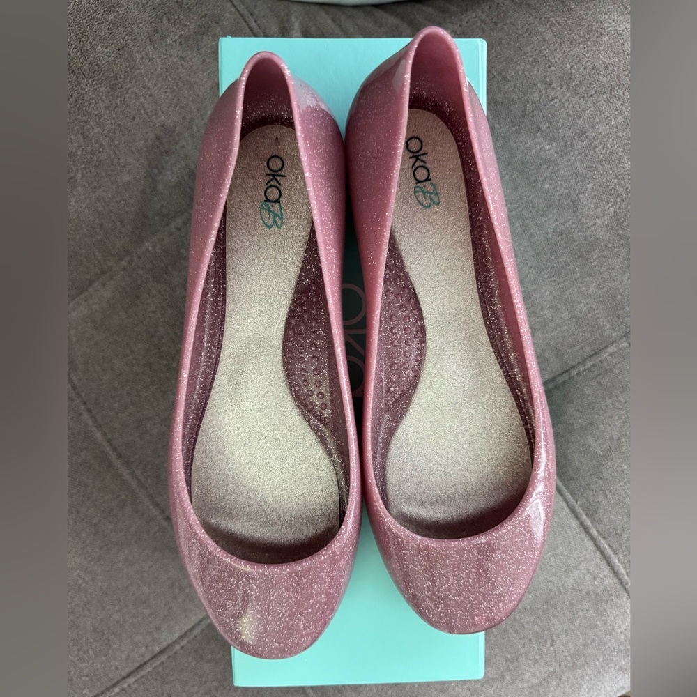 OKA b. Women's Sparkling Pink Flats